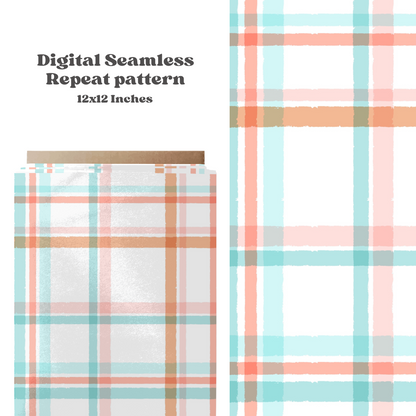 Pastel spring gingham Pattern