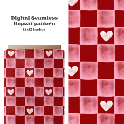 Retro Valentine seamless pattern