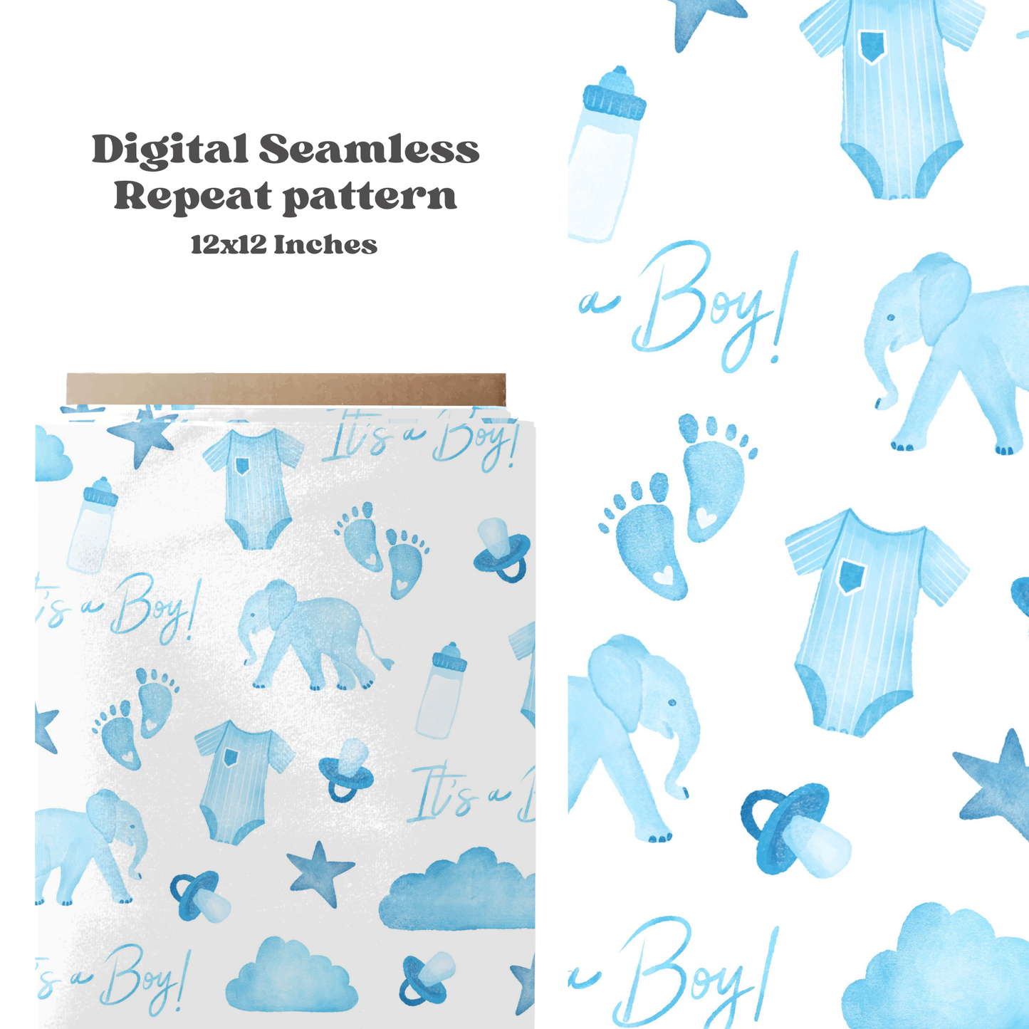 Its a boy Baby shower Pattern