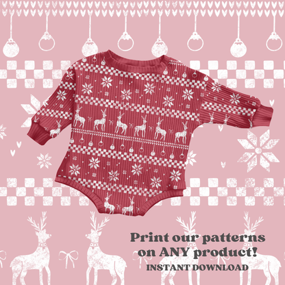 Distress Christmas Sweater Seamless Pattern