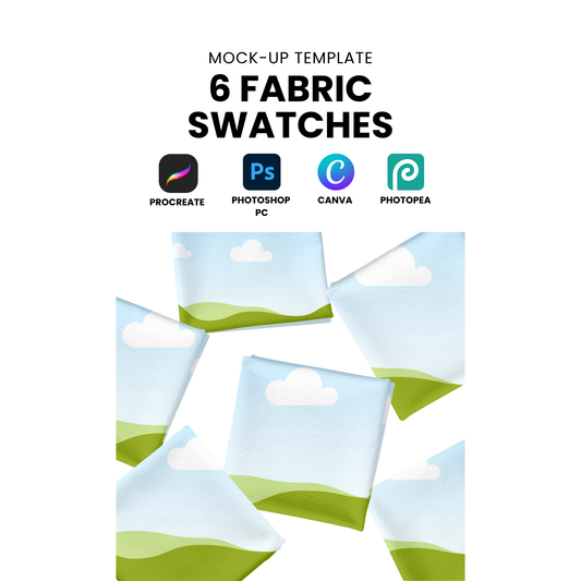 6 Fabric Swatches Mock-up