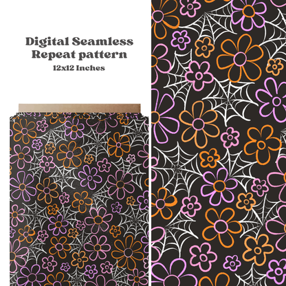 Bright Spiderweb Floral