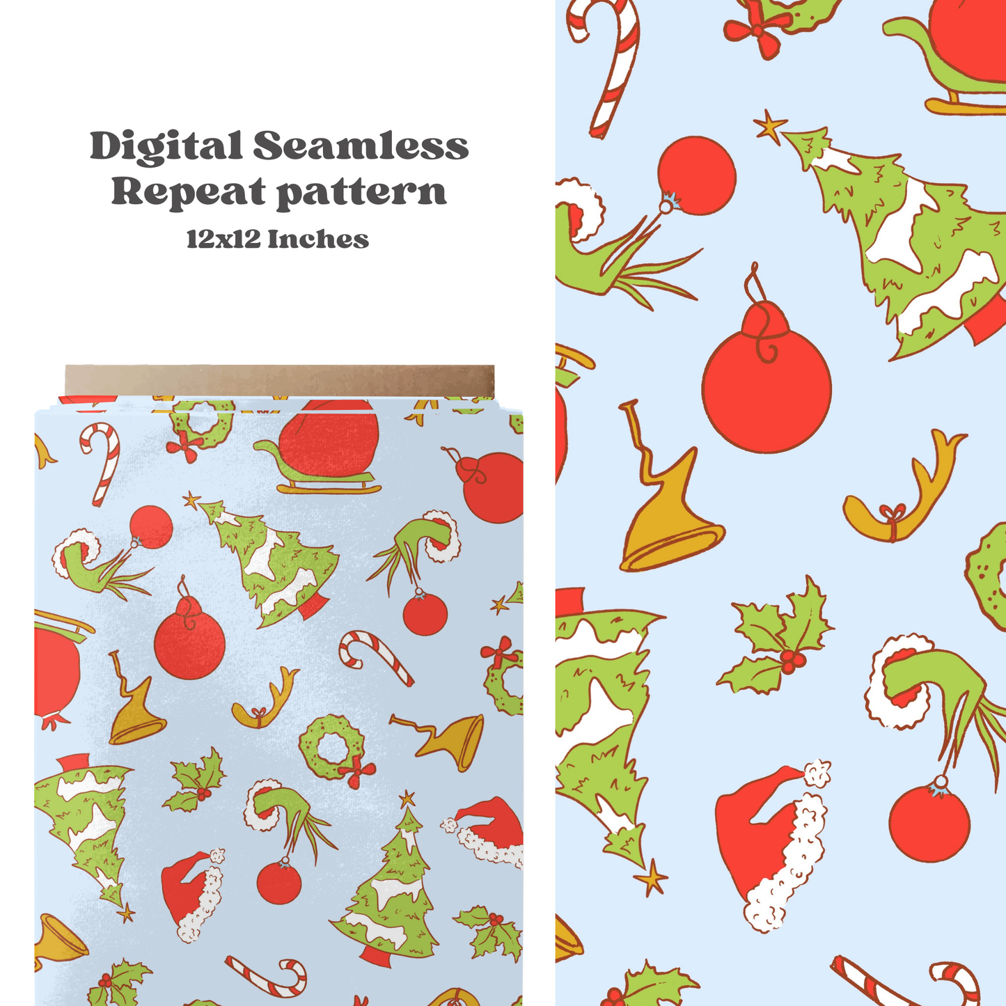 Christmas movie seamless pattern