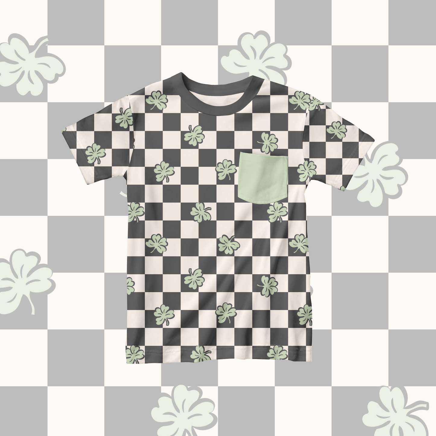 Checkered Clovers Pattern