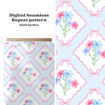 Pastel Watercolor floral Patchwork