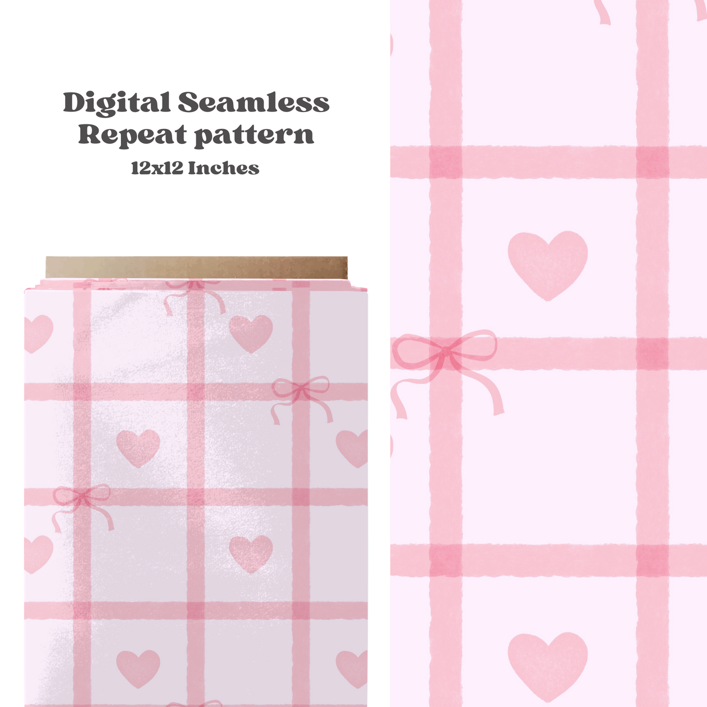 Valentine gingham hearts Pattern