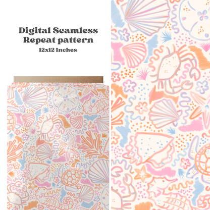 Watercolor Coastal Shells