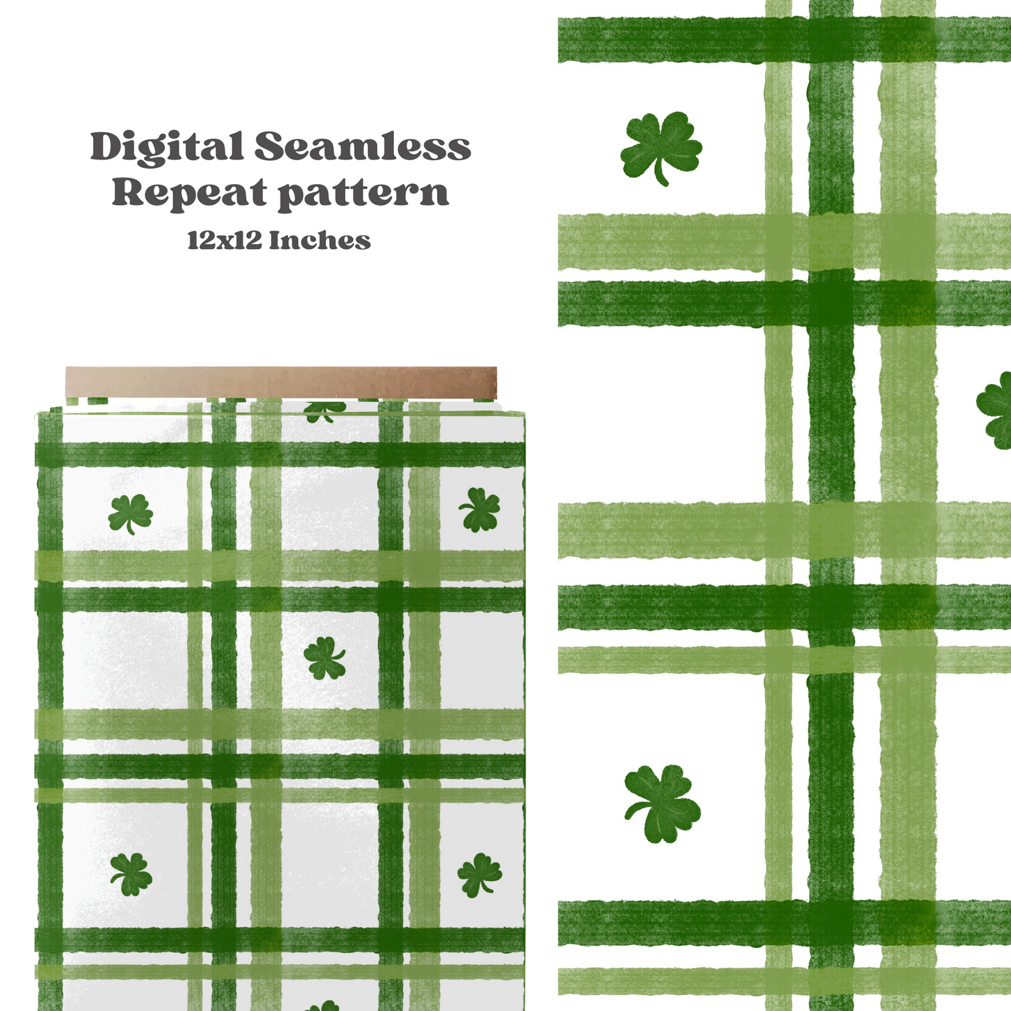 Plaid gingham Clover Pattern