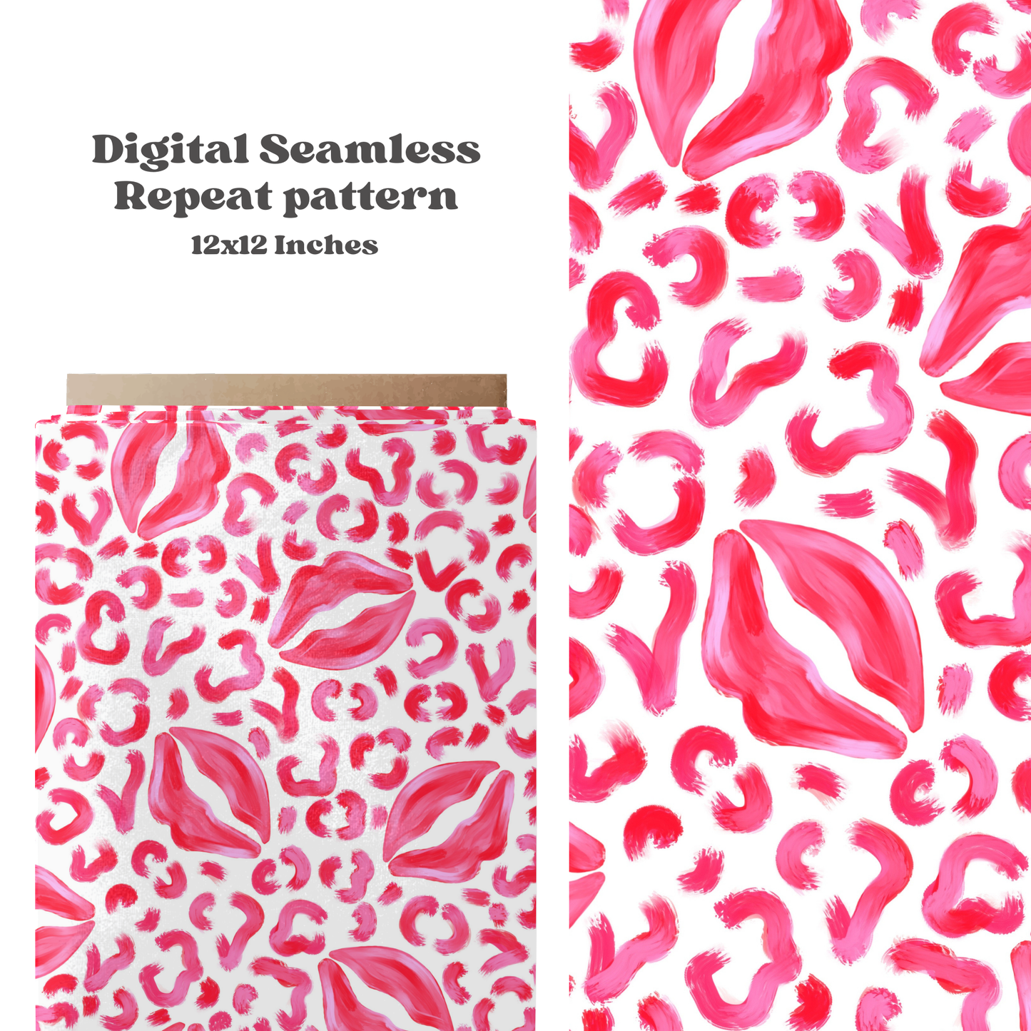 Cheetah Lipstick kiss pattern