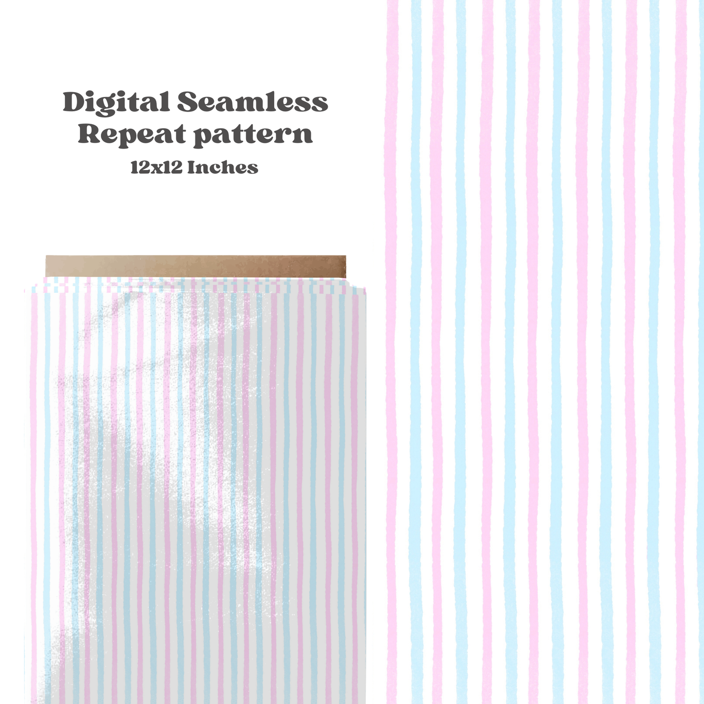 Pink Blue Watercolor Stripe