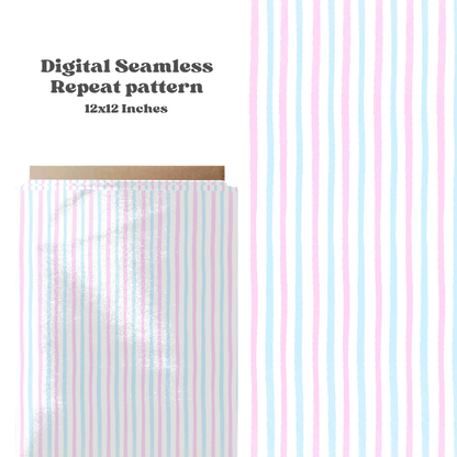 Pink Blue Watercolor Stripe