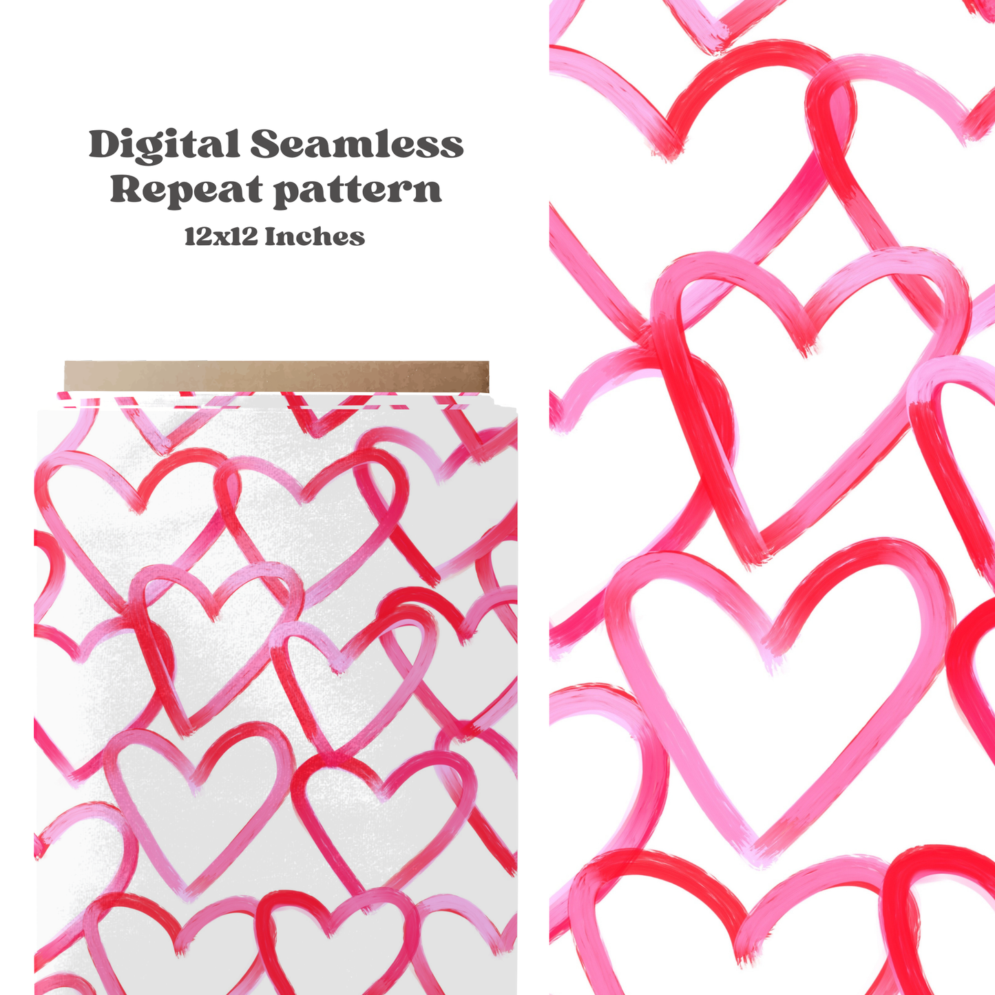 Bright Valentine hearts pattern