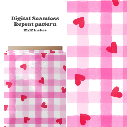 Valentine Gingham hearts