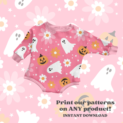 Girly Halloween ghosts Pattern