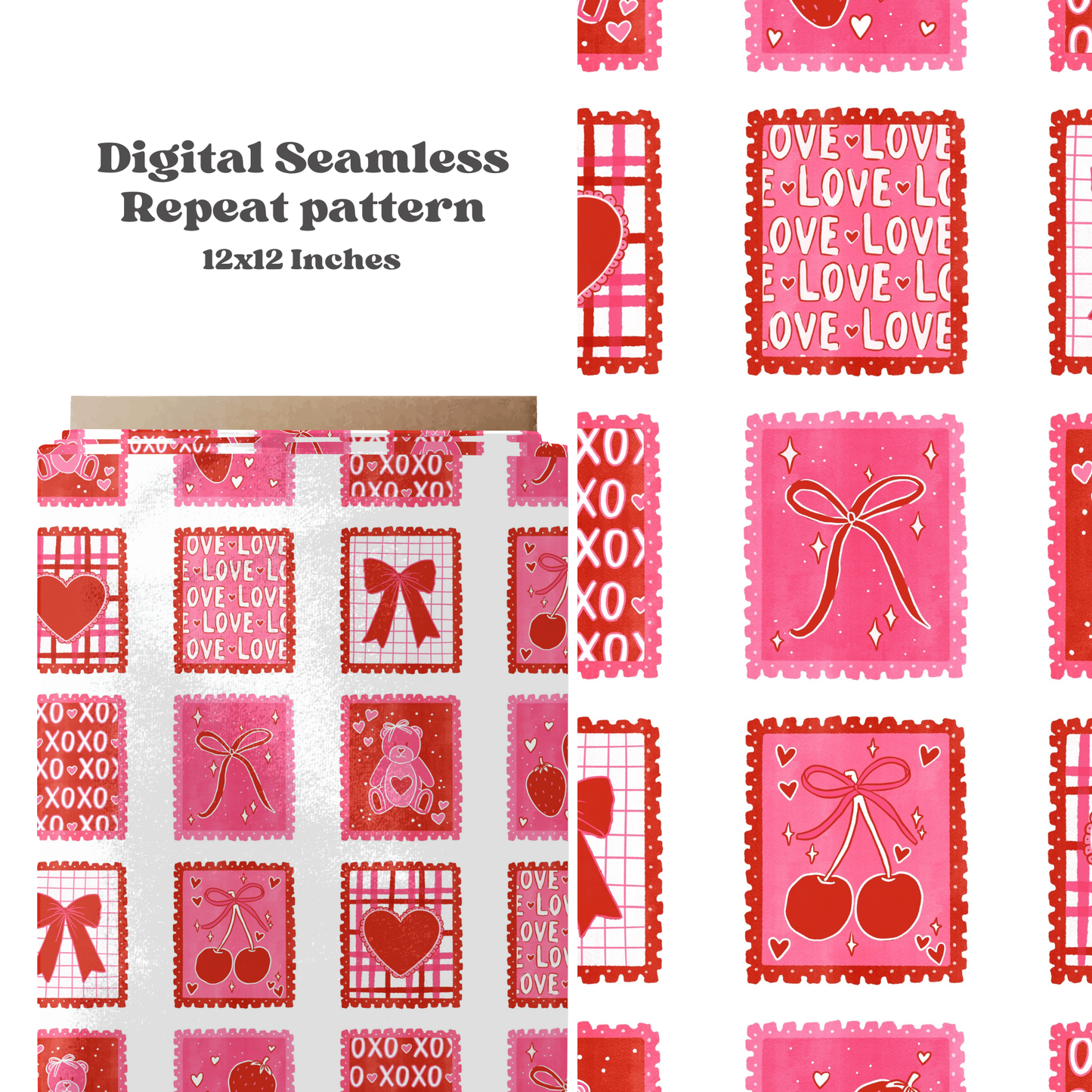 Watercolor Valentine Stamps