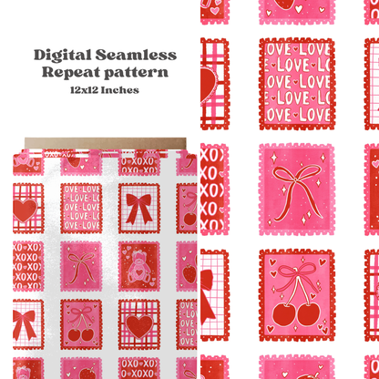 Watercolor Valentine Stamps