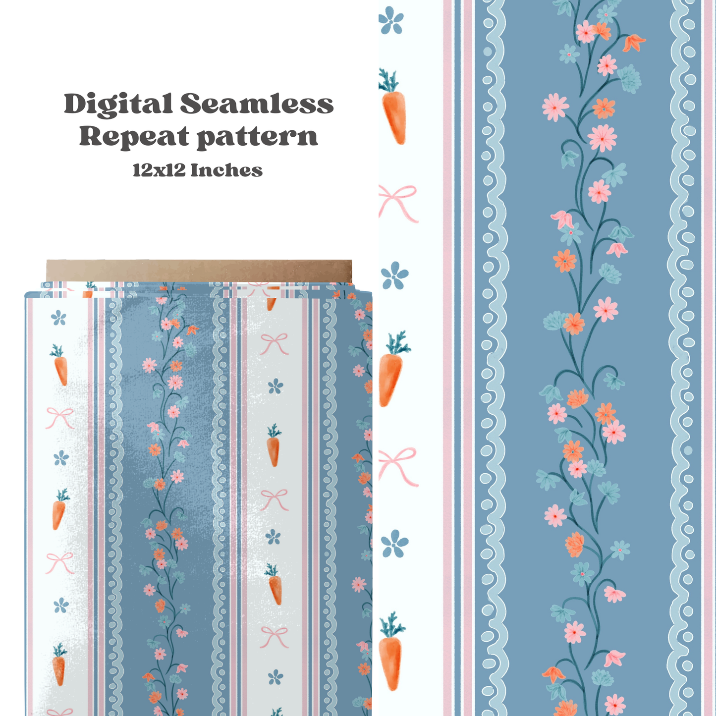 Easter Floral Stripe