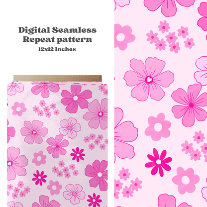 Pink Floral seamless pattern