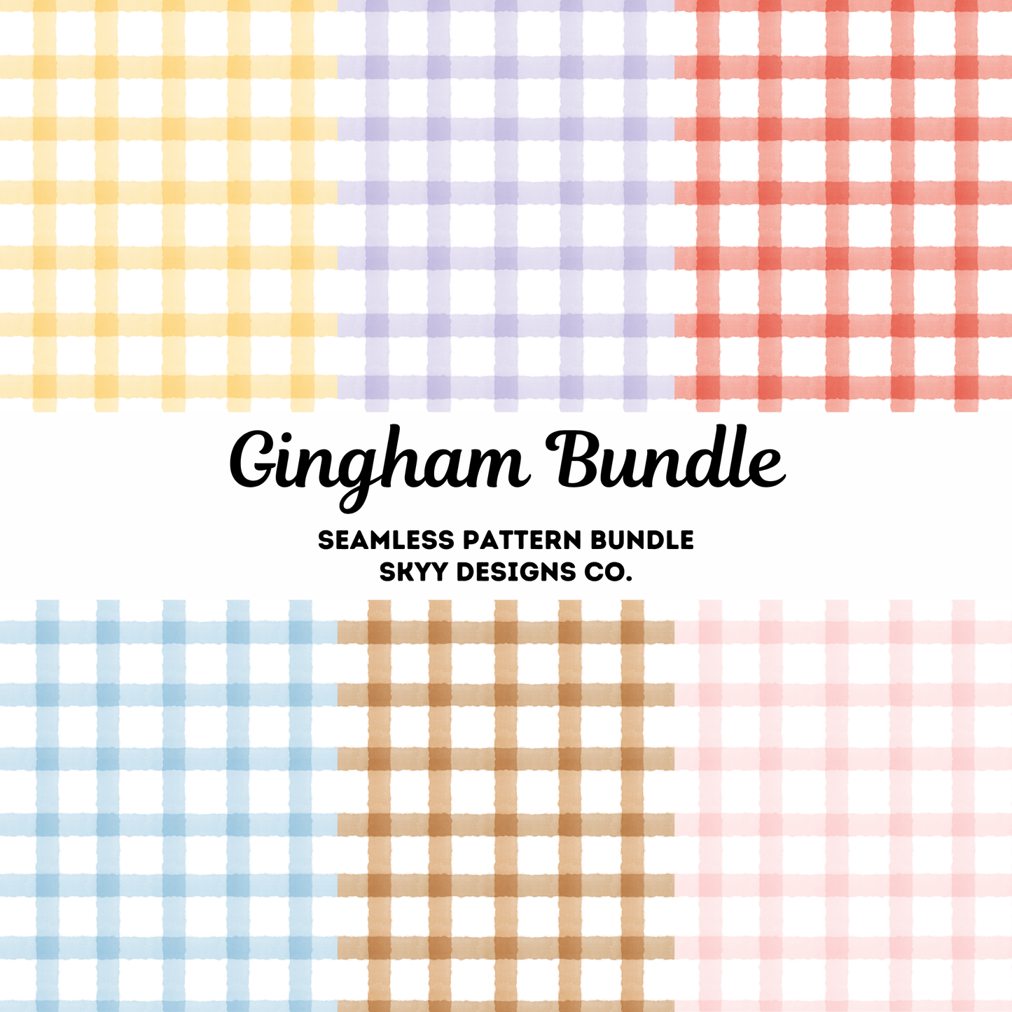 Watercolor Gingham Bundle