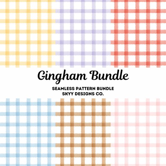 Watercolor Gingham Bundle