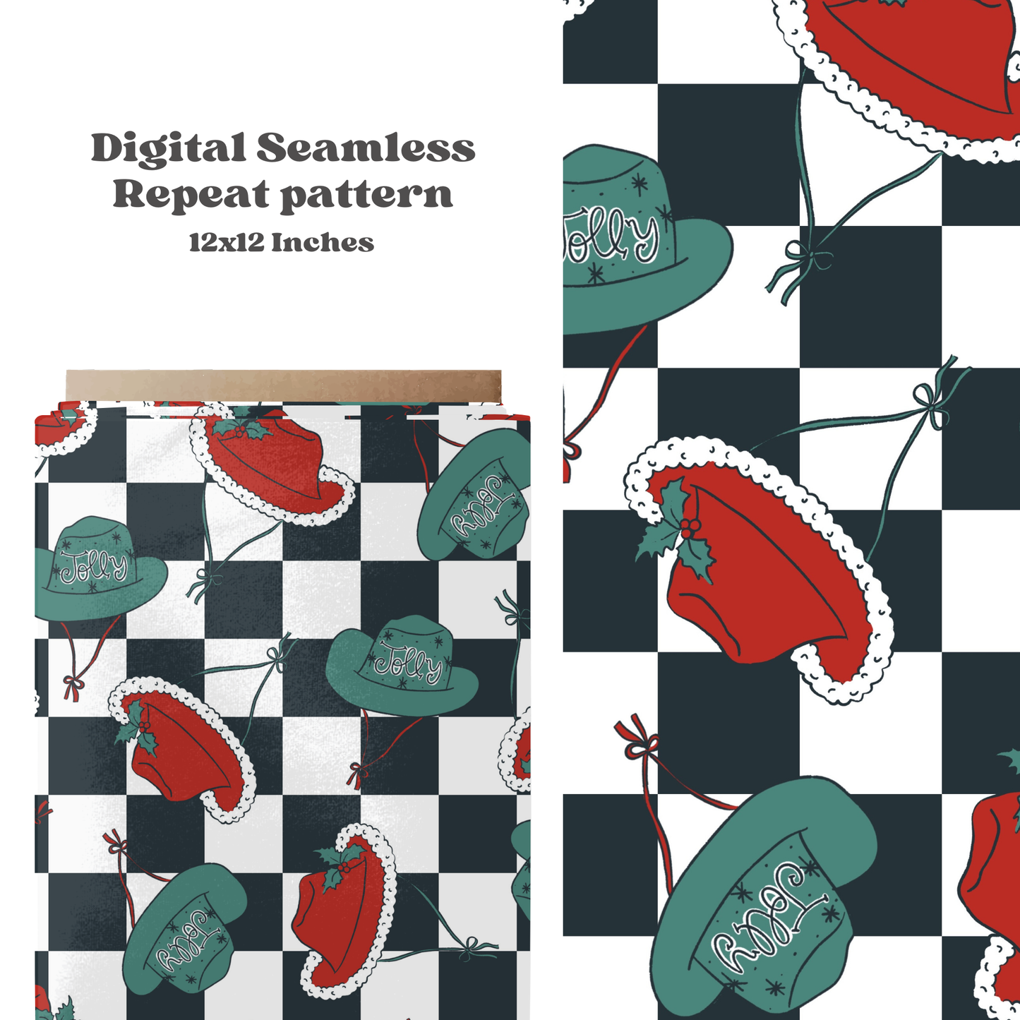 Checkered Western Cowgirl hats Pattern