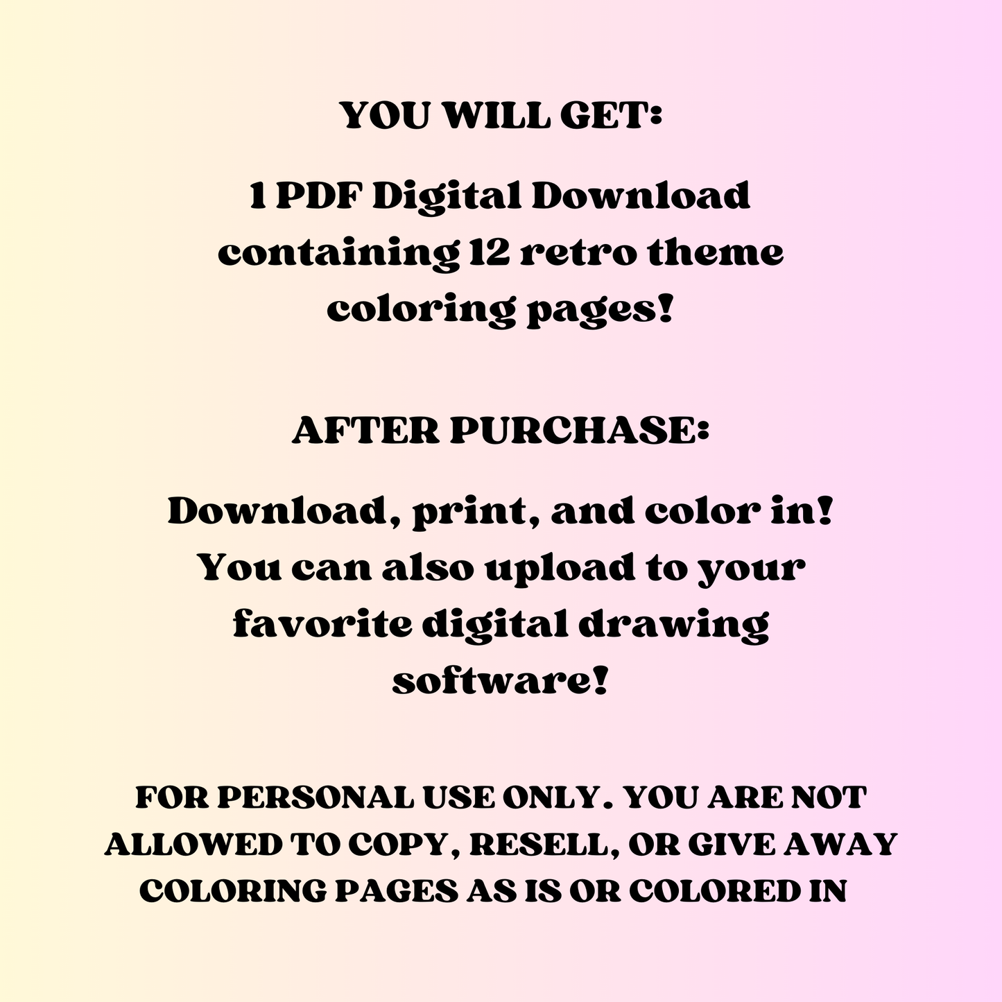 Retro Theme Coloring Pages