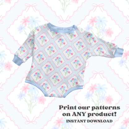 Pastel Watercolor floral Patchwork