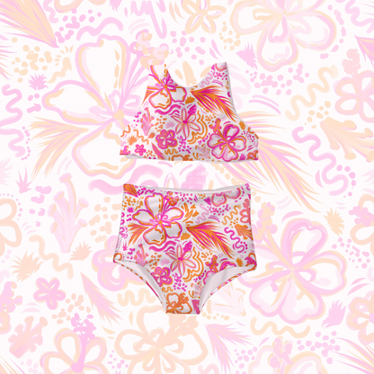 Bright Preppy Summer Floral Pattern