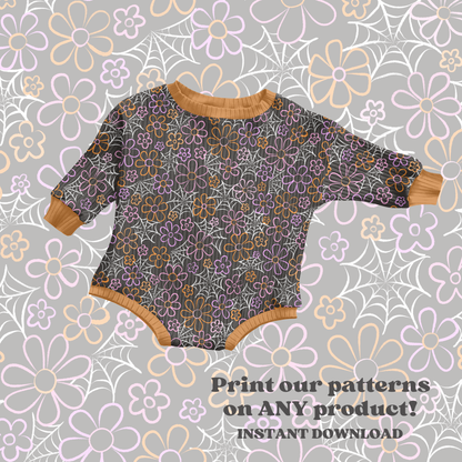 Bright Spiderweb Floral