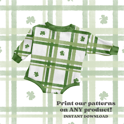 Plaid gingham Clover Pattern