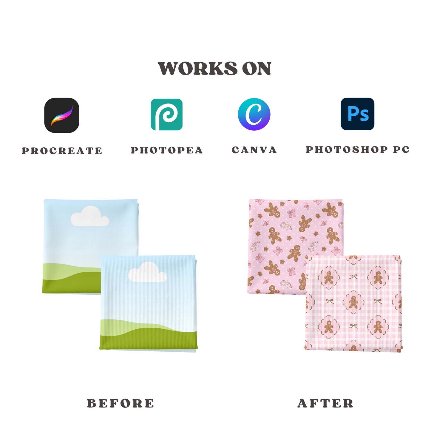 Two Fabric Swatches Mock-up