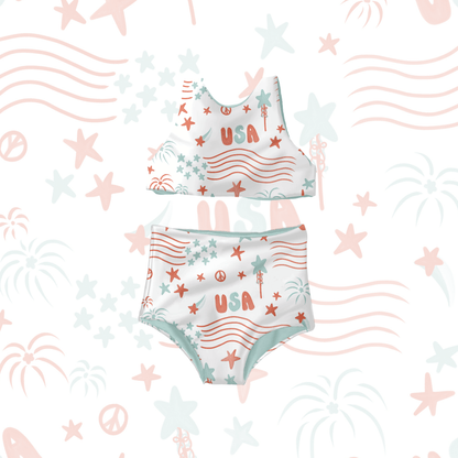 Boho Fourth of July Flags Pattern