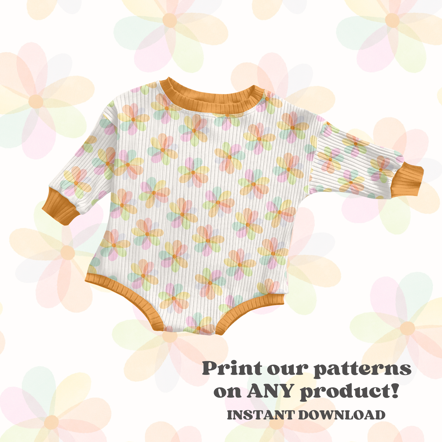 Watercolor Rainbow Daisy