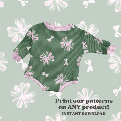 Coquette clovers and bows Pattern