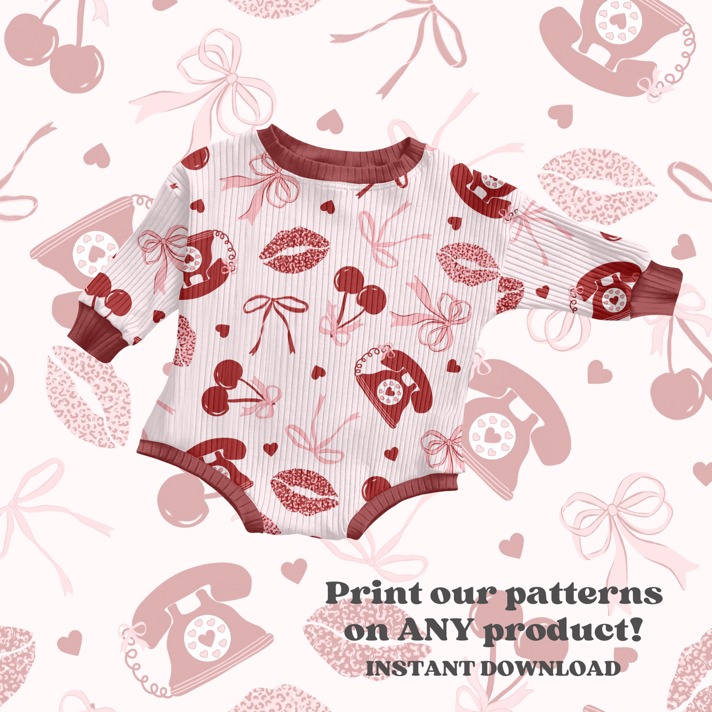 Retro coquette valentine Pattern