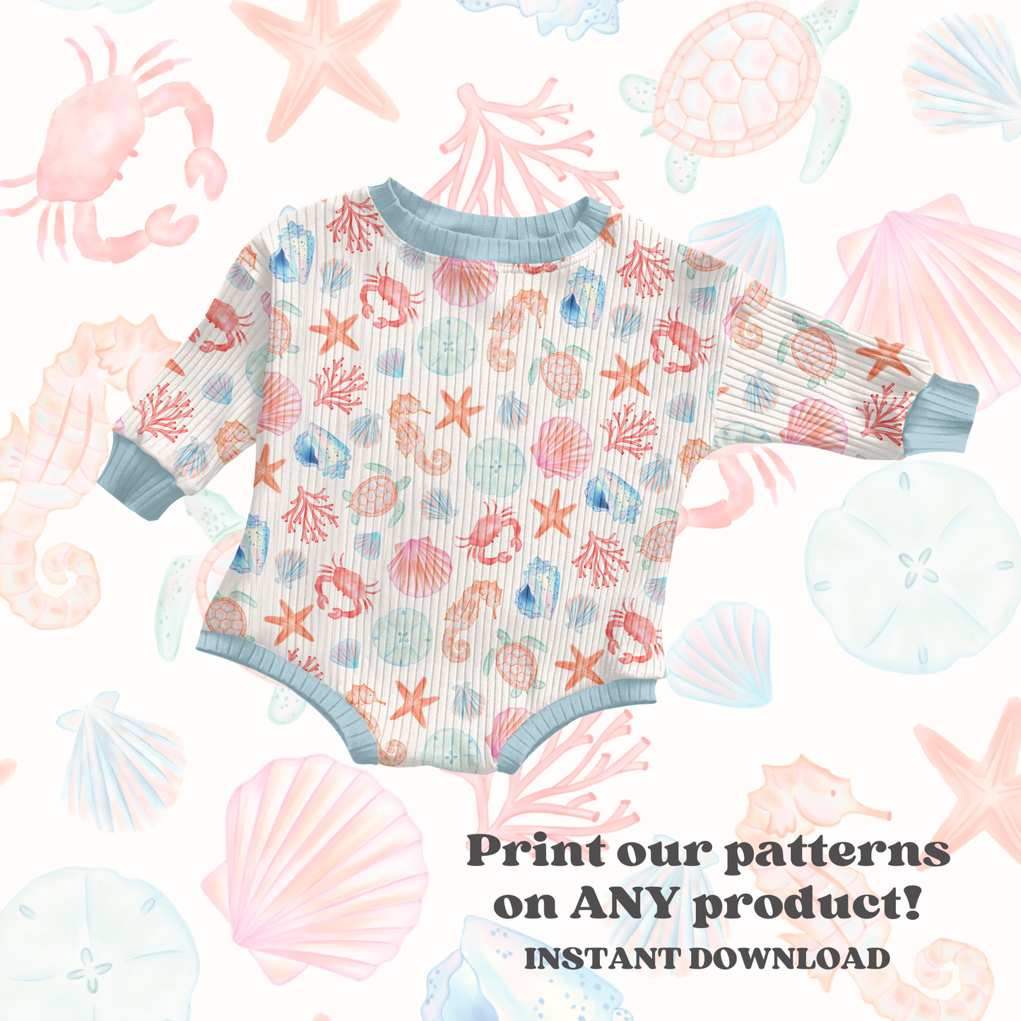 Pastel Watercolor Sea life