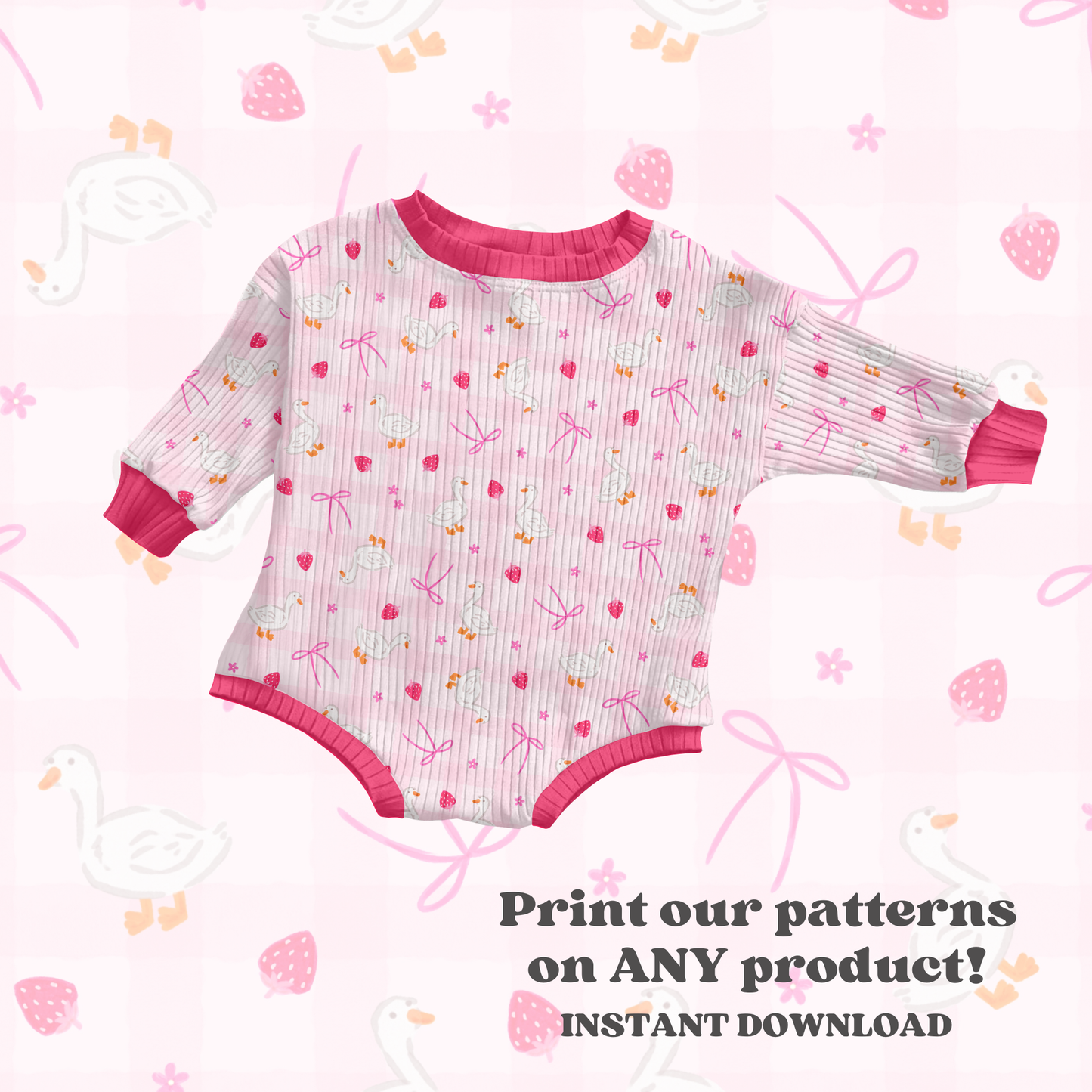 Spring Strawberry Ducks