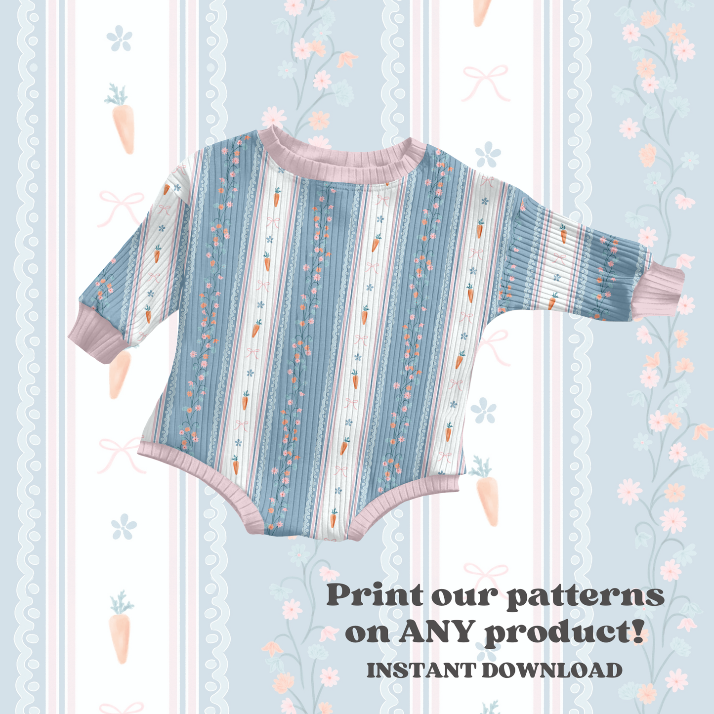 Easter Floral Stripe