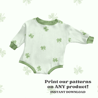 Minimal Watercolor Clovers