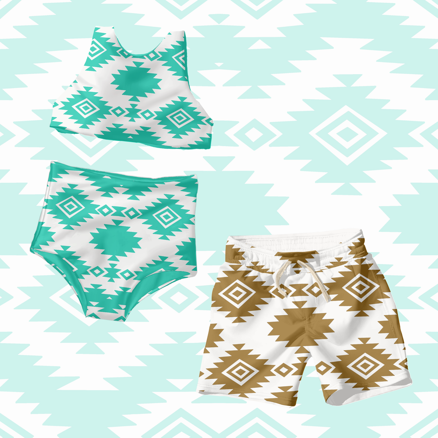 Aztec tribal seamless repeat pattern bundle