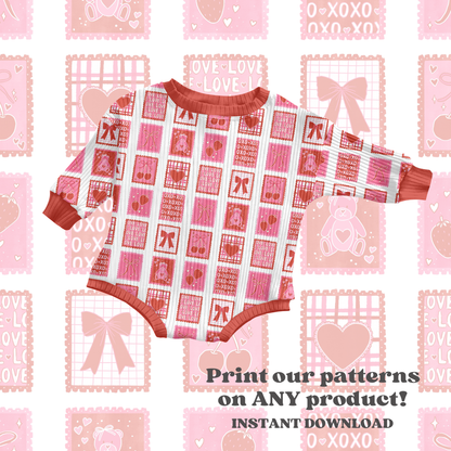 Watercolor Valentine Stamps