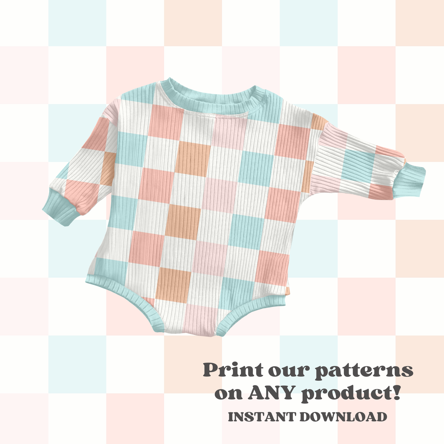 Pastel spring checkered Pattern