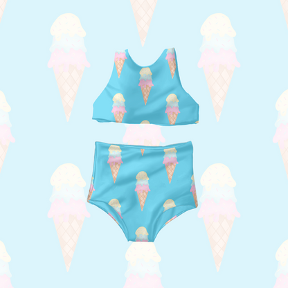 Bright Ice Cream Cones Pattern