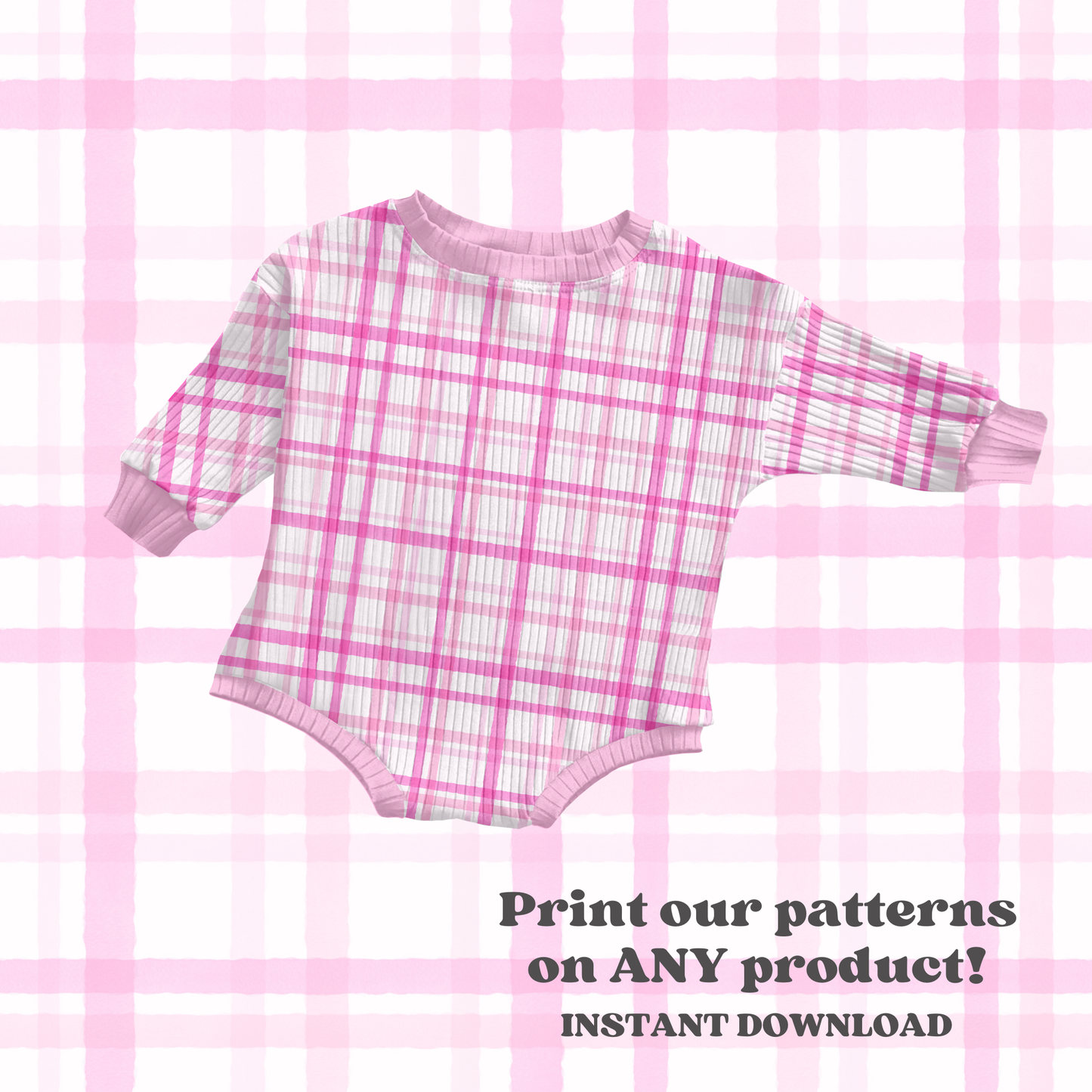 Pink Watercolor Plaid