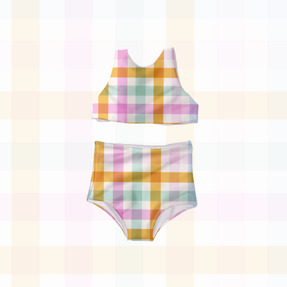 Pastel Spring Gingham Pattern