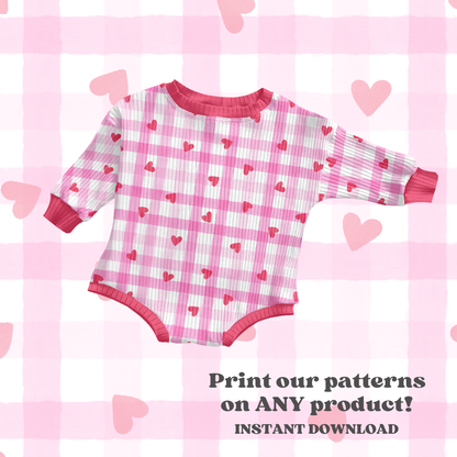 Valentine Gingham hearts