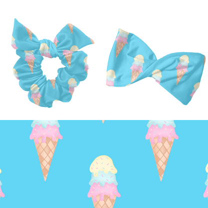 Bright Ice Cream Cones Pattern