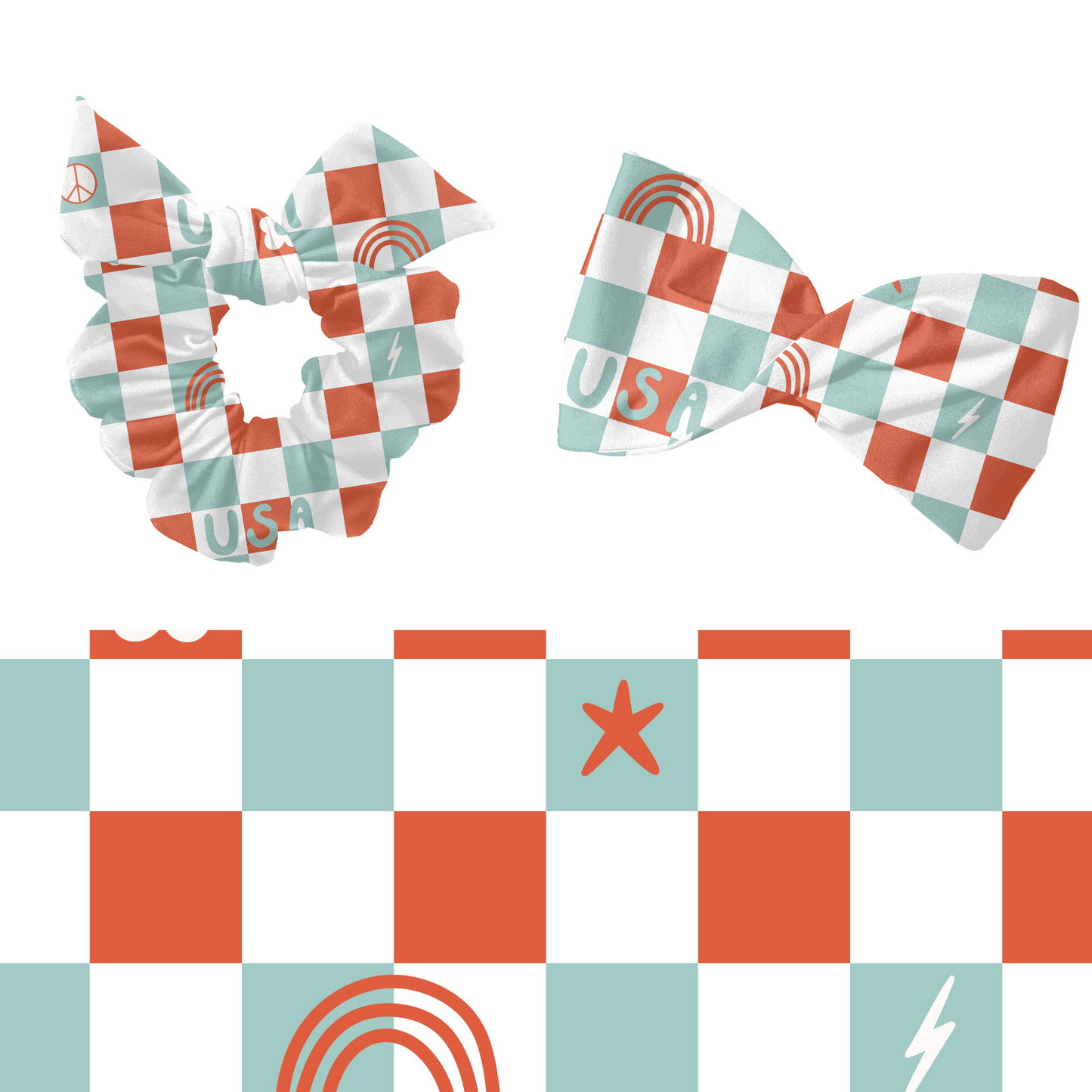 Fourth of July Checkered Pattern