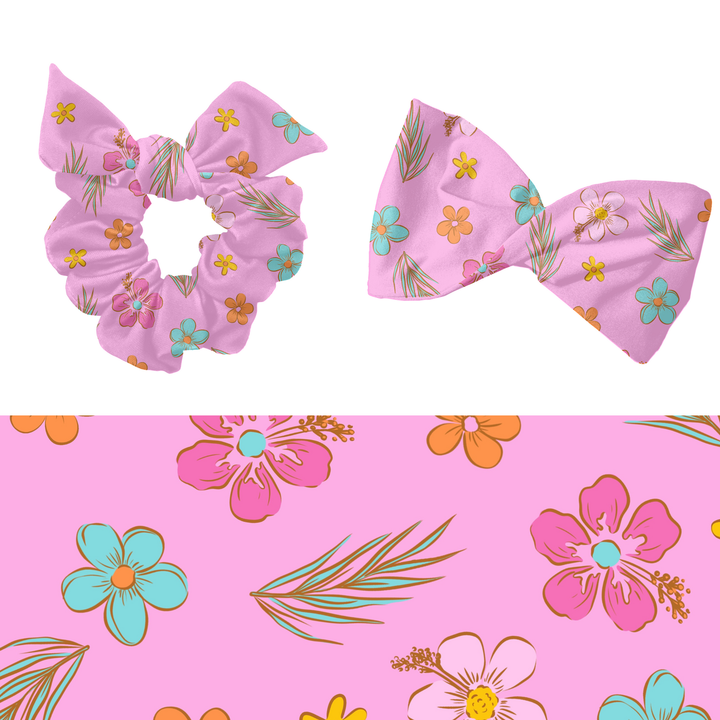 Pink Tropical Floral Pattern