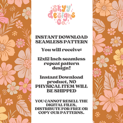 Boho Dainty Floral Pattern Design